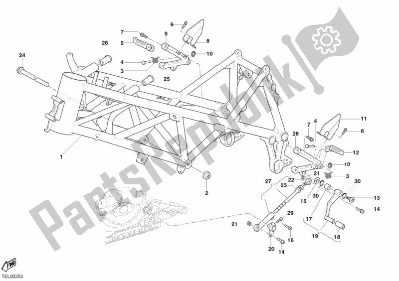 Todas las partes para Marco de Ducati Superbike 999 S 2004
